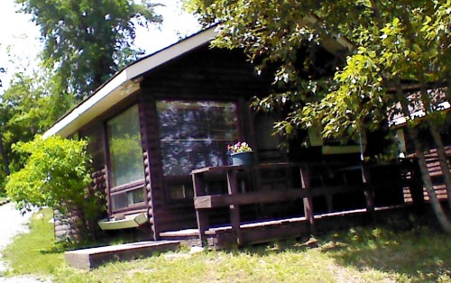 My "cabin in the woods" at Ogopogo Resort in Minden, Ontario.